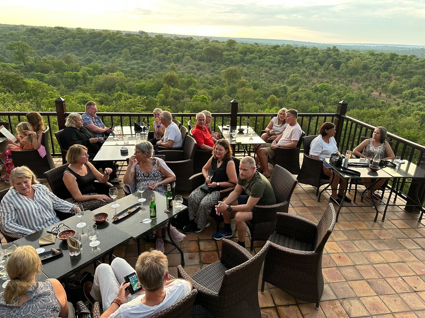 Josco-resenärer på safari-lodge i Sydafrika
