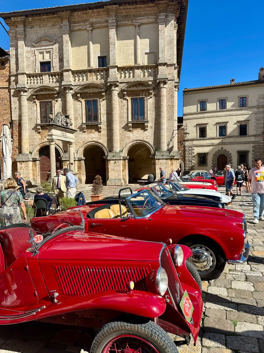 Veteranbilar i Montepulciano, Toscana