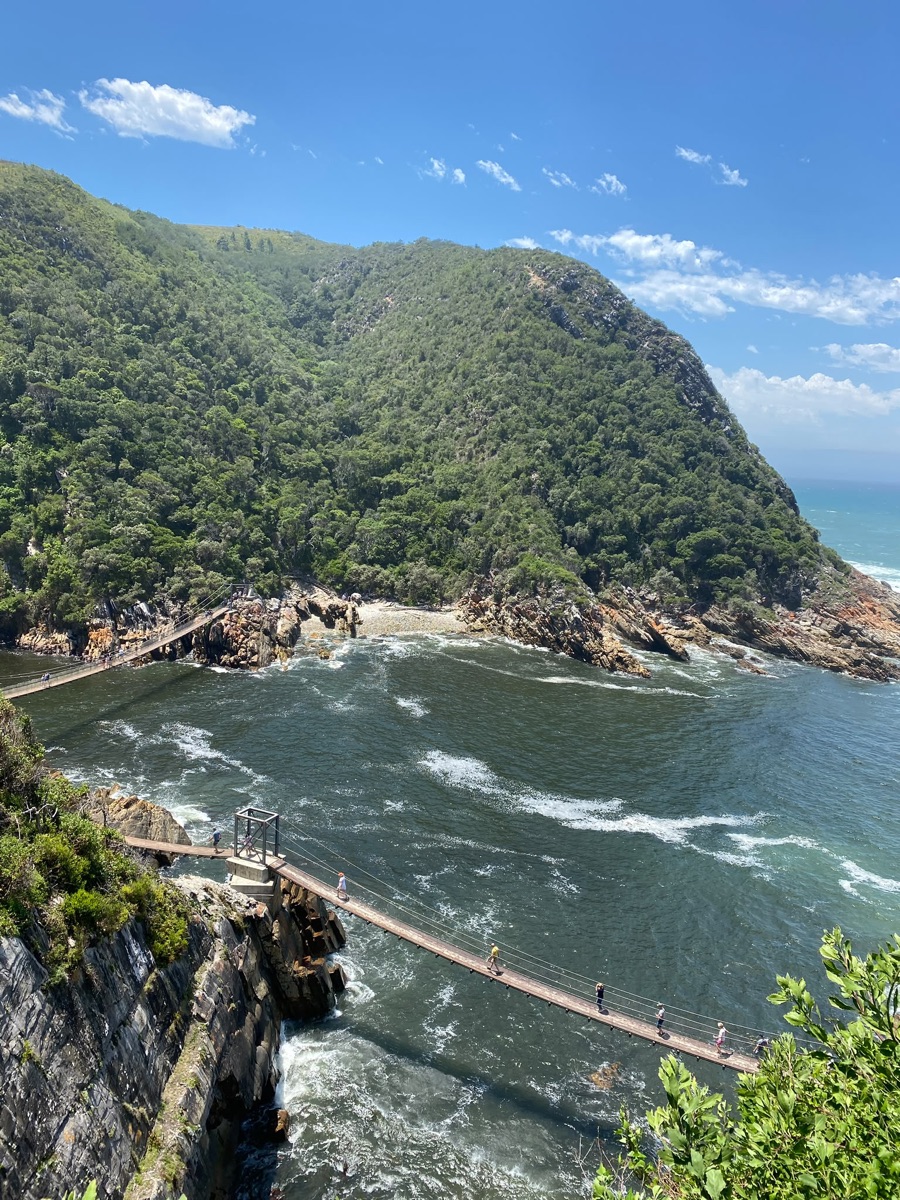 Hängbron vid Storms River, Sydafrika